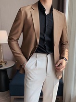  Rich bird suit mens spring and autumn hot-free casual top single-piece high-end fried street ruffian handsome slim-fit small blazer
