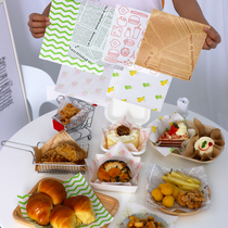 Greaseproof paper pad paper kitchen grease square disposable bread cake 4 inch baking sweet food restaurant paper