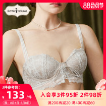 Bao Shiyan strapless underwear womens thin section without steel rings gathered around the chest summer non-slip bandeau lace bra cover