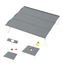 Outdoor aluminum alloy table ultra-light folding picnic table portable mini aluminum plate table small coffee table computer low table mountaineering table