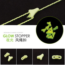 Luminous rope buckle fluorescent tent rope buckle wind rope buckle adjustment buckle plastic triangle rope buckle canopy rope buckle accessories small