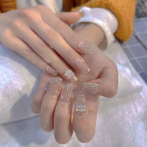 Handmade Phototherapy Beauty Nail finished wearing Bundesliga Fairy Polar Light Butterfly Skirt Hem Solid sweet and white Bright Color Meme