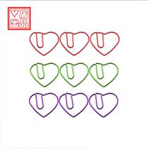  Color paper clip love creative paper clip cute bookmark paper clip personalized office supplies