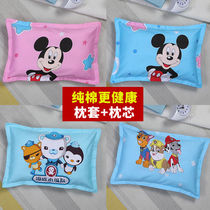 Childrens 100% cotton pillow Cotton pillow Kindergarten pillow Detachable and washable styling pillow Baby pillow Nap pillow