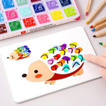 Childrens fingerdrawing toys painted graffiti painting can wash non-toxic kindergarten pigment handprinting palm printing