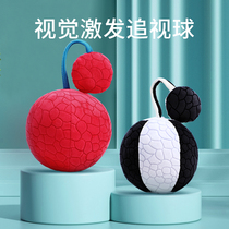 Baby red chasing vision ball newborn chasing vision training toy baby puzzle early education cloth ball with Bell