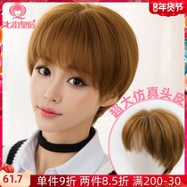 The whole wig on 7th Street is divided into Korean wigs with short hair. Ladies air bangs are lifelike and handsome. Short straight hair