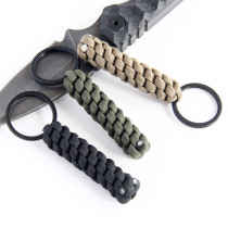QingGear Panlong umbrella rope pendant outdoor tactical hand woven hand rope key ring nylon hanging accessories
