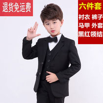 Childrens suit suit suit boy handsome suit jacket middle child British flower girl dress kid piano performance suit
