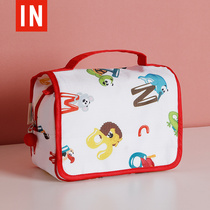 Childrens travel wash bag storage bag dry and wet separation female portable outside business trip small cute towel toothbrush cosmetic bag