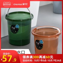 Camellia portable bucket 2 household large thick laundry bucket water storage bucket washing car round bucket plastic bucket washing bucket washing bucket