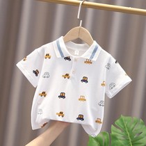 Boys new short sleeve polo shirt T-shirt childrens lapel coat small children cotton short sleeve T-shirt 2021 New Tide