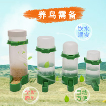 Bird drinking fountain automatic feeder Starling thrush chin embroidered eye plastic food box food cup drinking bird cage accessories