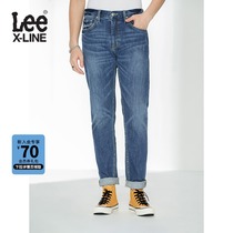 LeeXLINE 22 spring summer new product 705 standard mid-waist blue male jeans LMB1007053QJ-718