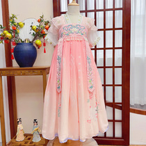 Girls dress 2023 new summer dress foreign air princess dress girl child hanfu summer child clothing summer dresses
