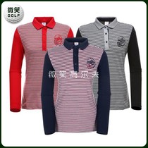  Special offer 2021 spring new Korean golf suit women JD * striped sports long-sleeved T-shirt GOLF