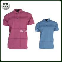 Special offer 2021 summer new Korean golf suit mens plaid sports short-sleeved T-shirt GOLF men