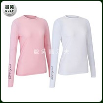 Special 2021 summer new Korean GOLF suit ladies round neck cold sports long sleeve T-shirt GOLF