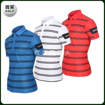Korea special 2021 summer new stripes sports breathable GOLF suit mens short sleeve T-shirt GOLF