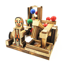 Wooden crafts water wheel new hand-cranked power water wheel antique ornament knocking music toy scenic spot hot sale FQ39