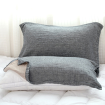 New plain four-layer gauze pillow towel single adult male and female cotton pair cotton student pillowcase
