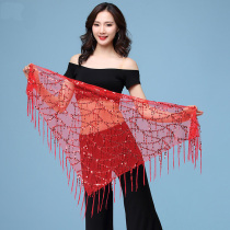 Belly dance waist chain sequin tassel triangle performance hip towel dance practice waist decoration waist towel performance fart towel