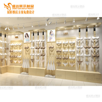 Customized underwear shelf underwear bra display stand against the wall with lamp underwear display cabinet display rack sleeping underwear shelf