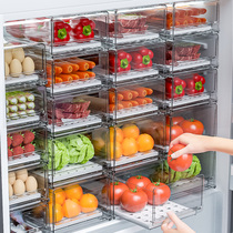 Drawer type refrigerator fresh storage box kitchen food special finishing food grade egg storage vegetable drain