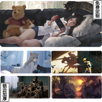 Oversized mouse pad two-dimensional animation thickened custom mens and womens games student Internet cafe e-sports office desk pad pad