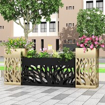 New wrought iron fence flower box Outdoor flower bed road sales department commercial street flower trough flower rack partition planting box combination