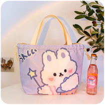 Lunch box bag portable cute lunch bag female insulation rice bag children waterproof and oil-proof primary school child meal bag rice bag
