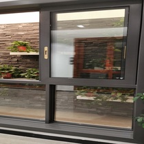 Pixon Swan Castle Gold and Steel Mesh Integrated Window Sliding Window
