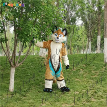 L862fursuit High-end custom fox dog cartoon mascot walking doll animal costume Furry headgear