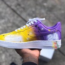 Sneakers to figure custom animation diy hand-painted AJ1 Air Force AF1 Kobe stroke edge board shoes change color modification 24 Lakers
