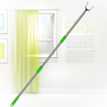 4 meters extended stainless steel cold clothing fork 3 meters support clothing pole cold hanging clothes pick clothing fork clothing stick holding clothes stick