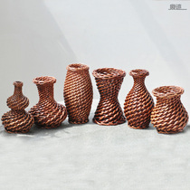 Traces hand-made flower baskets Willow flower baskets rattan vases ornaments dried flower pots flower pots gourd decoration