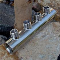 Stainless steel water separator shunt three-way multi-pass multi-channel pipe six-part inner wire four-part external wire water-splitting mixed collection