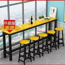 Round bar table home balcony living room anti-collision bar milk tea shop round bar table tall table long table and chair