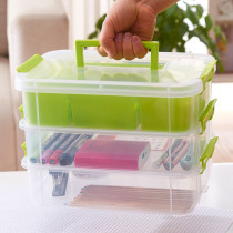 Desktop superimposed plastic transparent magnetic sheet storage box classification magnetic rod portable multi-layer toy magnetic card storage box