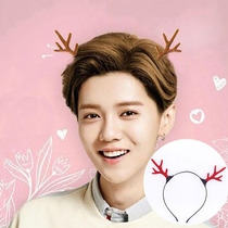 Christmas simulation elk headgear Luhan with small antler ear hair accessories hairclip Korean antler hair hoop