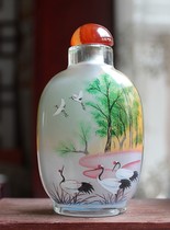 Chinese characteristic internal painting snuff bottle Crane