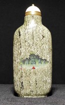 Natural Crystal inclusions painted snuff bottle Buddha