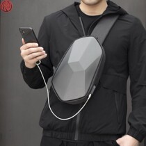 Chest bag sports style leisure photosensitive tortoise shell running bag portable pad crossbody shoulder bag shell