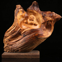 High about 28cm cliffs ornaments aged old materials Cliff Bai laughing Buddha ornaments