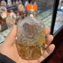 Natural Crystal Blonde Crystal Xiongfeng Tiger Snuff Snuff Pot interior Painmaker Xugang Works Swaying Pieces Gift Collection