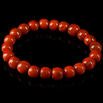 24 97 grams of nine-mouthed persimmon red southern red agate old beads