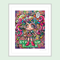 Fashion Art Shimoda Hikaru limited edition printStand UP SAVIORGlobal 88 edition fidelity