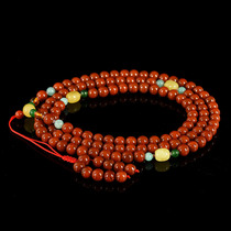 41 25 grams of fine-cut design South red agate with beeswax bracelet necklace beads