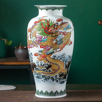 Dragon Teng Sheng Shicheng Non-genetic Undertaking Province Ceramic Process Fine Arts Division Xu Xianghand-painted vase Vase Pendulum high-end delivery gifts