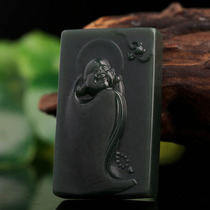 40 54g Hetian jade pendant Fu in front of your eyes Jade delicate pendant pendant